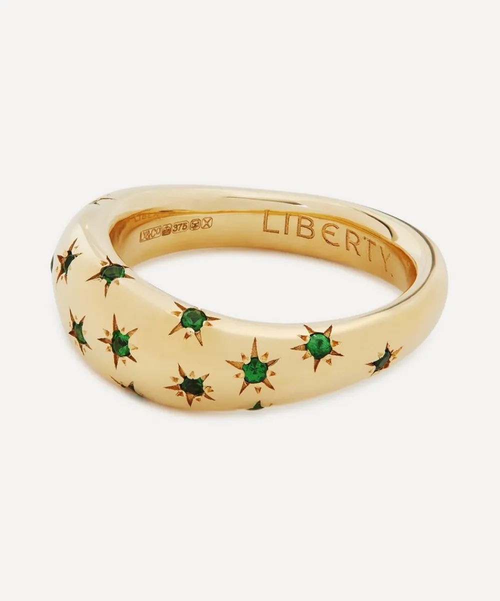 Liberty Rings|Rings^9ct Gold Handmade Ianthe Star Tsavorite Ring