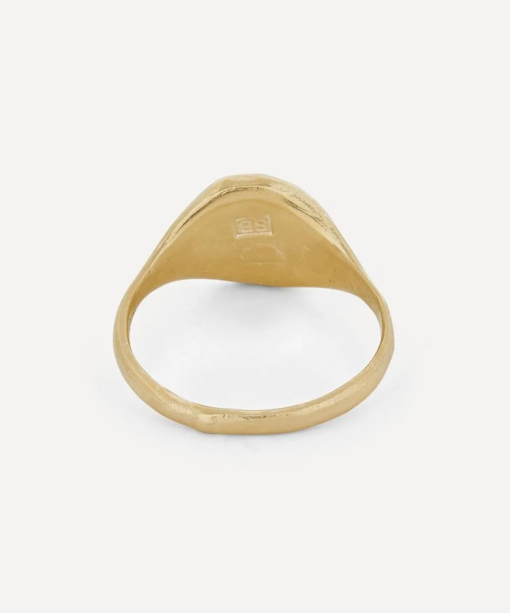 Seb Brown Rings|Rings^9ct Gold Happy Face Signet Ring