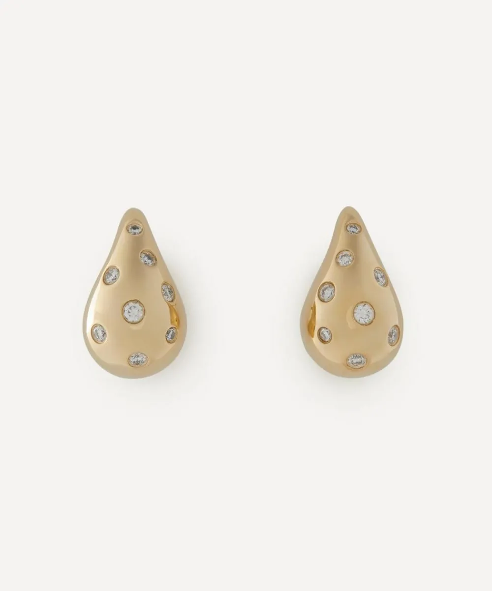 Roxanne First Earrings^14ct Gold Happy Tears Diamond Stud Earrings