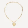 FoundRae Necklaces|Necklaces^18ct Gold Heart Love Token Mixed Clip Chain Pendant Necklace