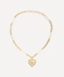 FoundRae Necklaces|Necklaces^18ct Gold Heart Love Token Mixed Clip Chain Pendant Necklace
