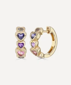 Roxanne First Earrings|Earrings^14ct Gold Heart Stack Hoop Earrings
