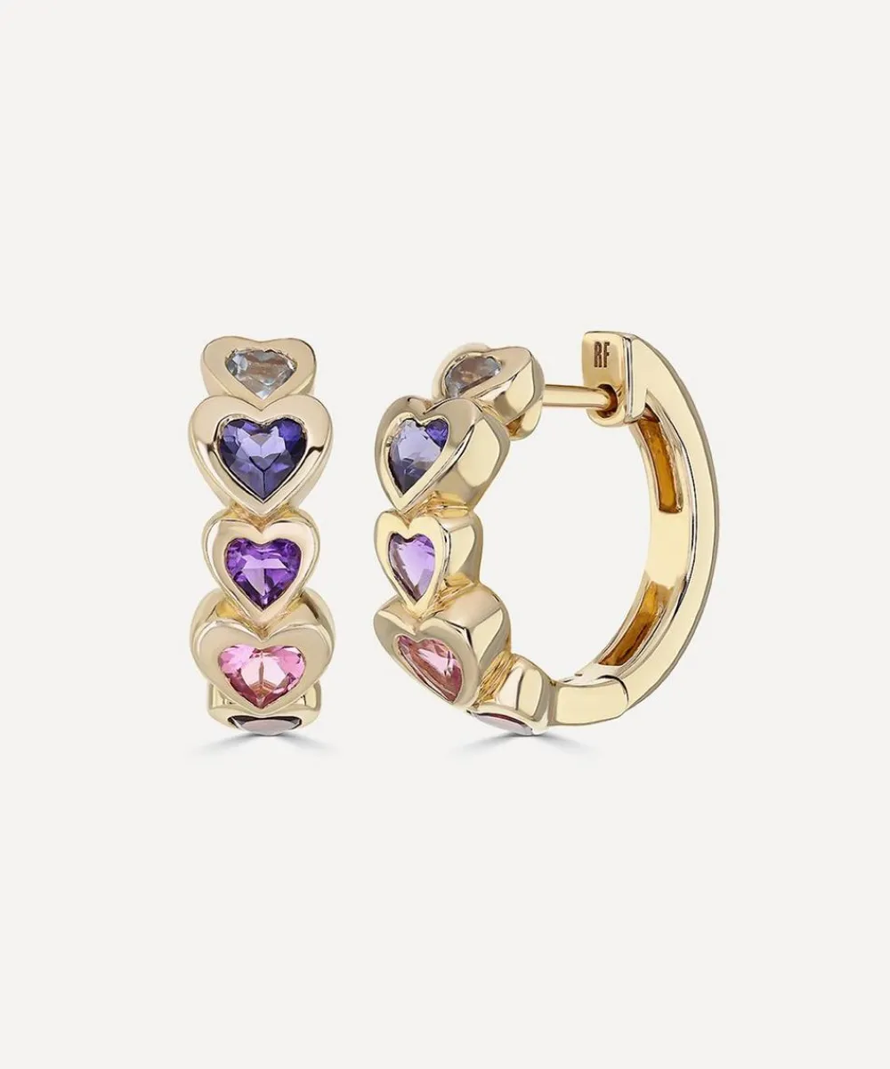 Roxanne First Earrings|Earrings^14ct Gold Heart Stack Hoop Earrings