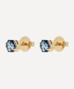Suzanne Kalan Earrings|Earrings^14ct Gold Hexagon Cut English Blue Topaz Stud Earrings
