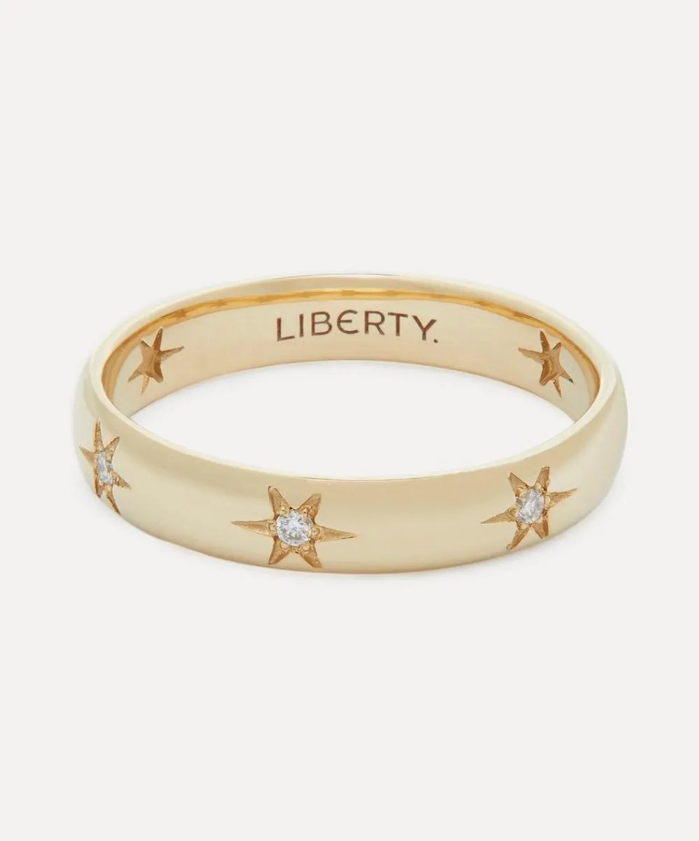 Liberty Rings|Rings^9ct Gold Ianthe Star Diamond Band Ring