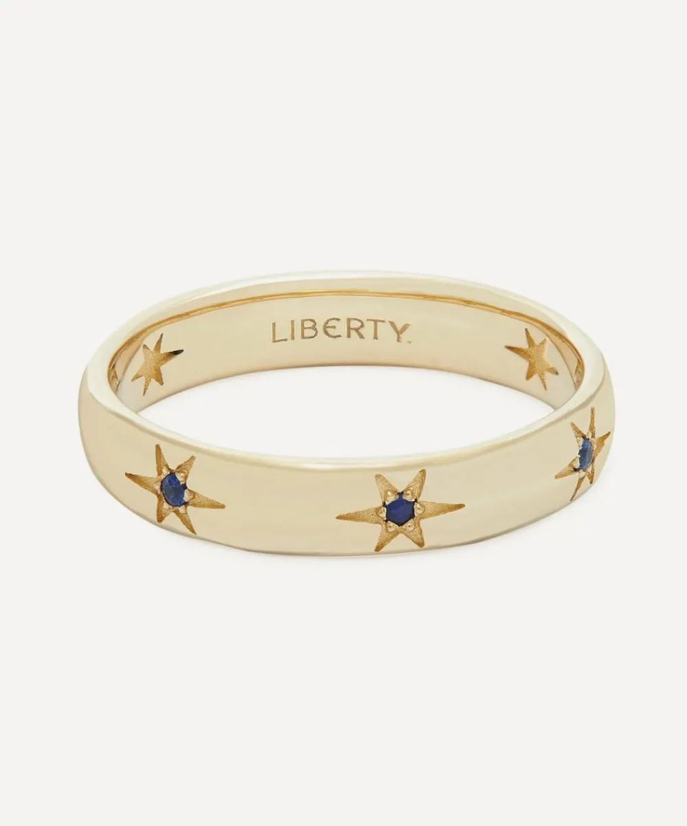 Liberty Rings|Rings^9ct Gold Ianthe Star Sapphire Band Ring