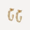 Liberty Earrings|Earrings^9ct Gold Ianthe Star Small Diamond Creole Hoop Earrings