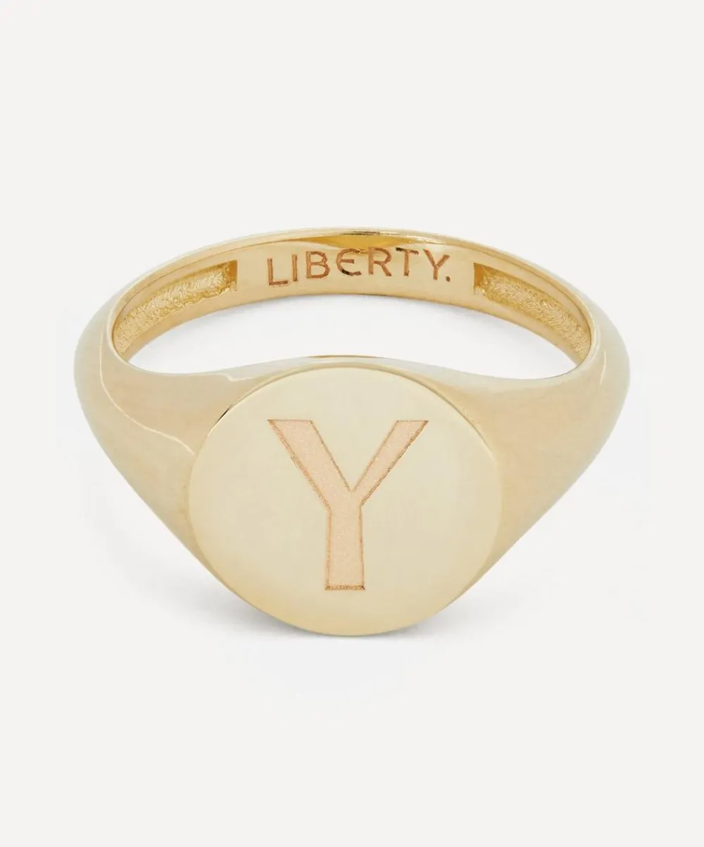 Liberty Rings|Rings^9ct Gold Initial Signet Ring - Y