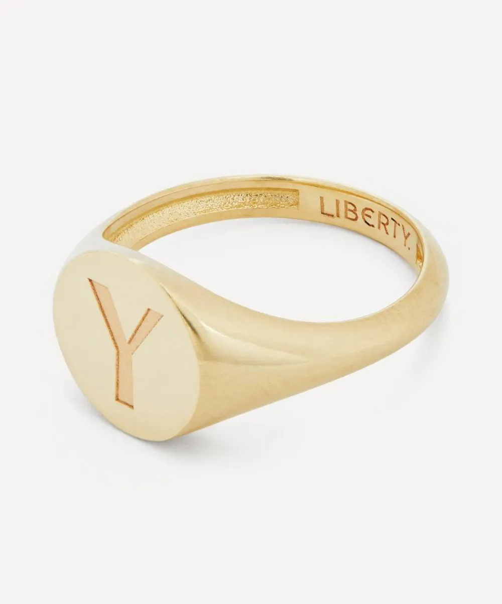 Liberty Rings|Rings^9ct Gold Initial Signet Ring - Y
