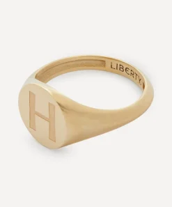 Liberty Rings|Rings^9ct Gold Initial Signet Ring - H