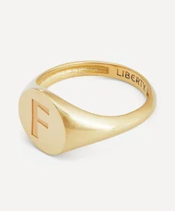 Liberty Rings|Rings^9ct Gold Initial Signet Ring - F