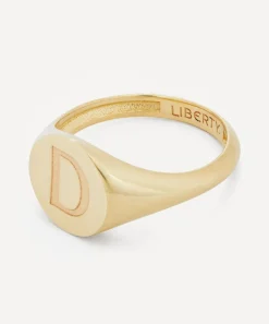 Liberty Rings|Rings^9ct Gold Initial Signet Ring - D