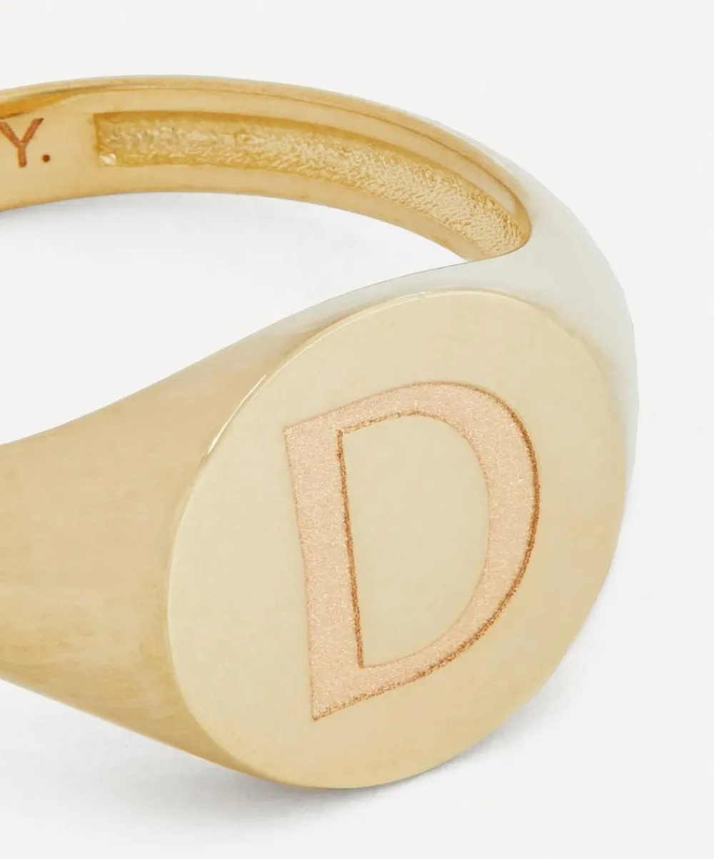 Liberty Rings|Rings^9ct Gold Initial Signet Ring - D