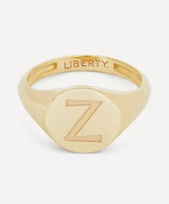 Liberty Rings|Rings^9ct Gold Initial Signet Ring - Z