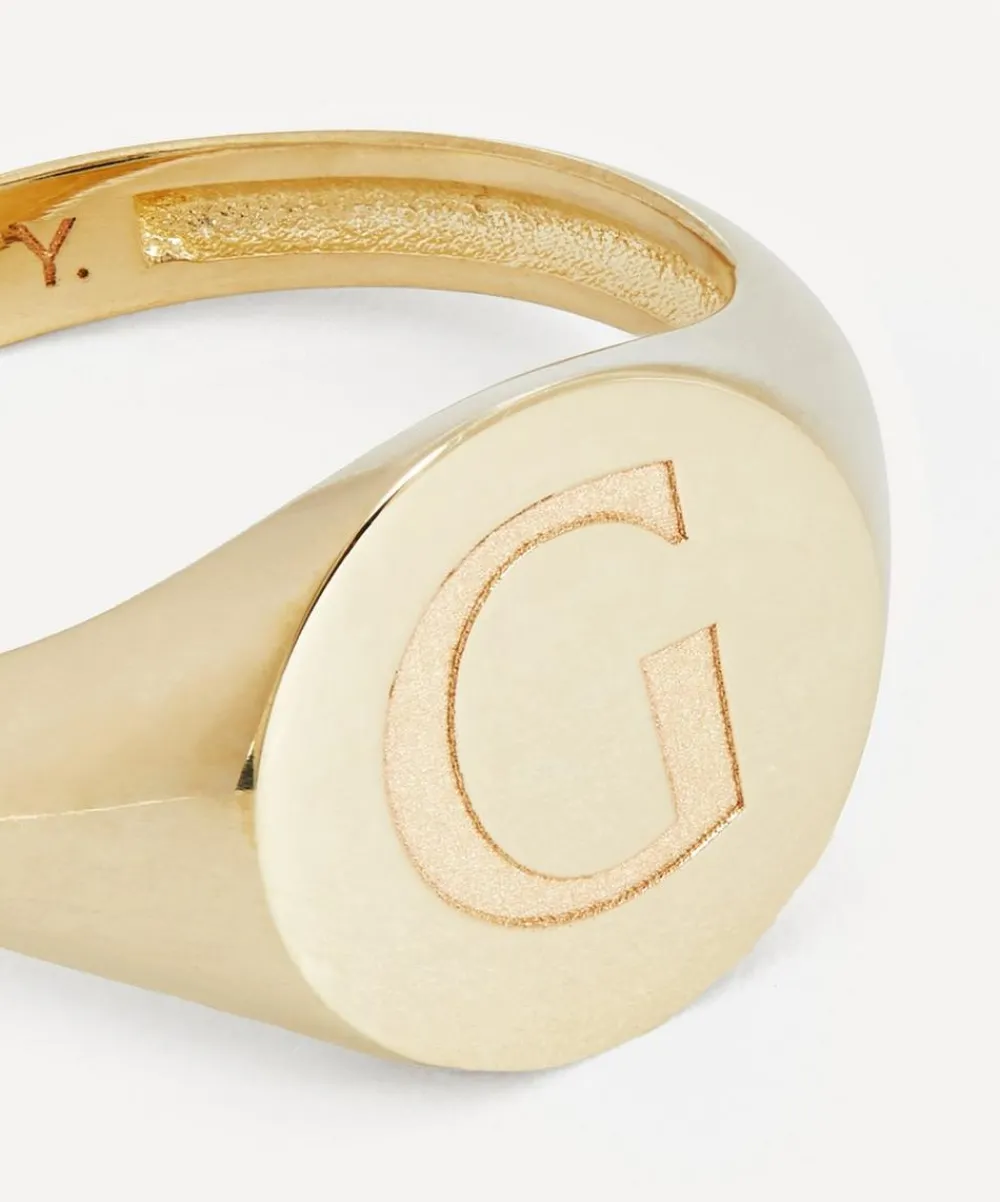 Liberty Rings|Rings^9ct Gold Initial Signet Ring - G