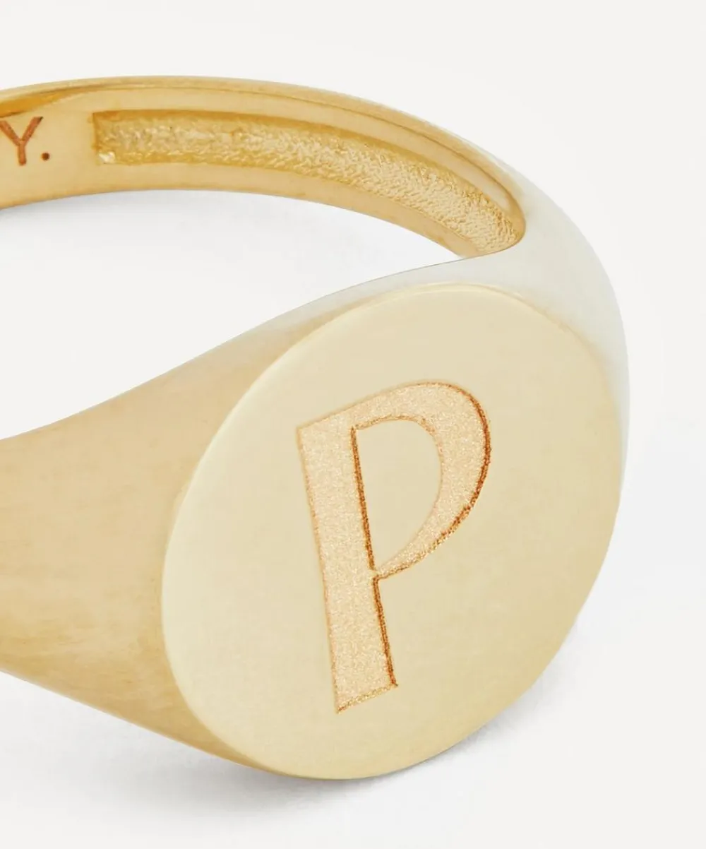 Liberty Rings|Rings^9ct Gold Initial Signet Ring - P
