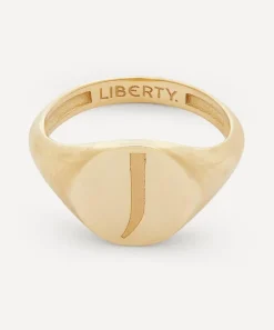 Liberty Rings|Rings^9ct Gold Initial Signet Ring - J