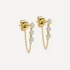 Astley Clarke Earrings^14ct Gold Interstellar Diamond Chain Stud Earrings