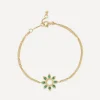 Dinny Hall Bracelets^14ct Gold Jasmine Flower Emerald Bracelet