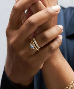 Dinny Hall Rings|Rings^18ct Gold Katie Cornflower Blue Sapphire And Diamond Ring