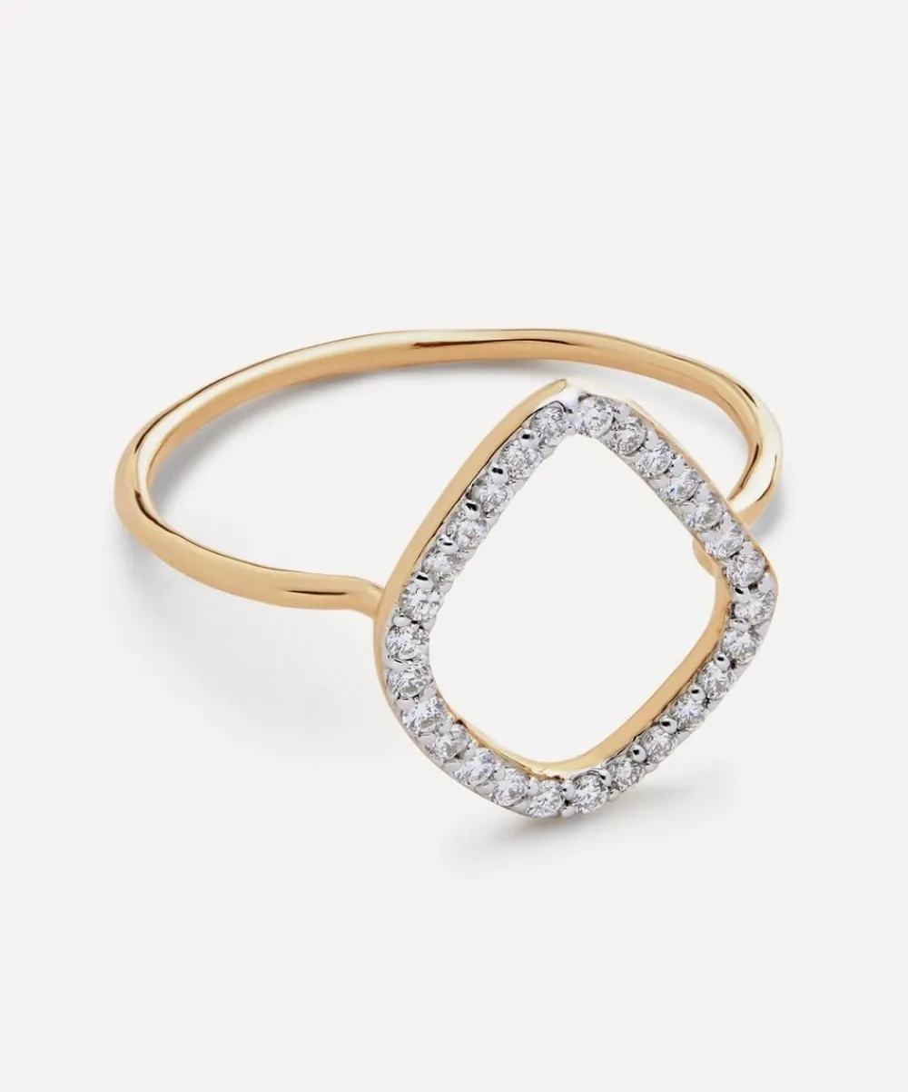 Monica Vinader Rings^14ct Gold Lab-Grown Diamond Riva Kite Ring
