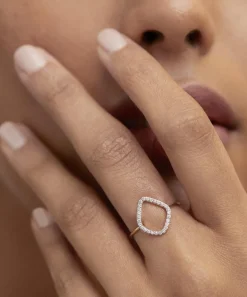 Monica Vinader Rings^14ct Gold Lab-Grown Diamond Riva Kite Ring