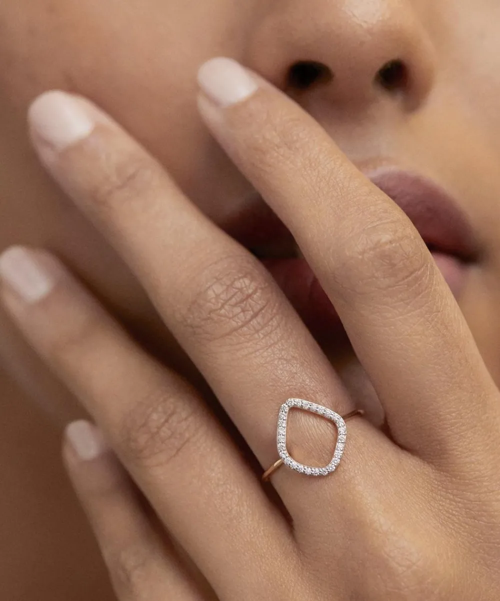 Monica Vinader Rings^14ct Gold Lab-Grown Diamond Riva Kite Ring