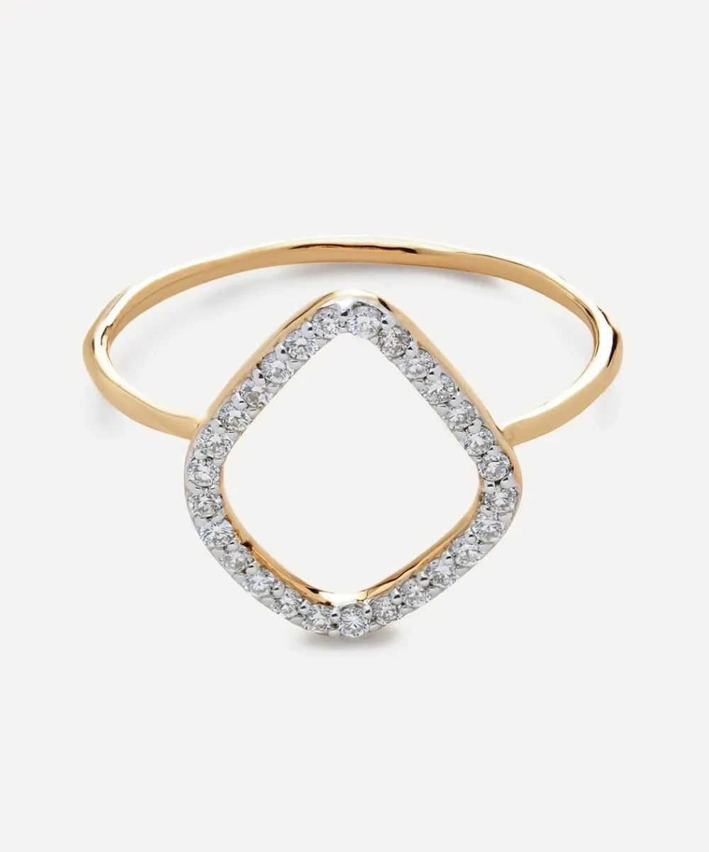 Monica Vinader Rings^14ct Gold Lab-Grown Diamond Riva Kite Ring