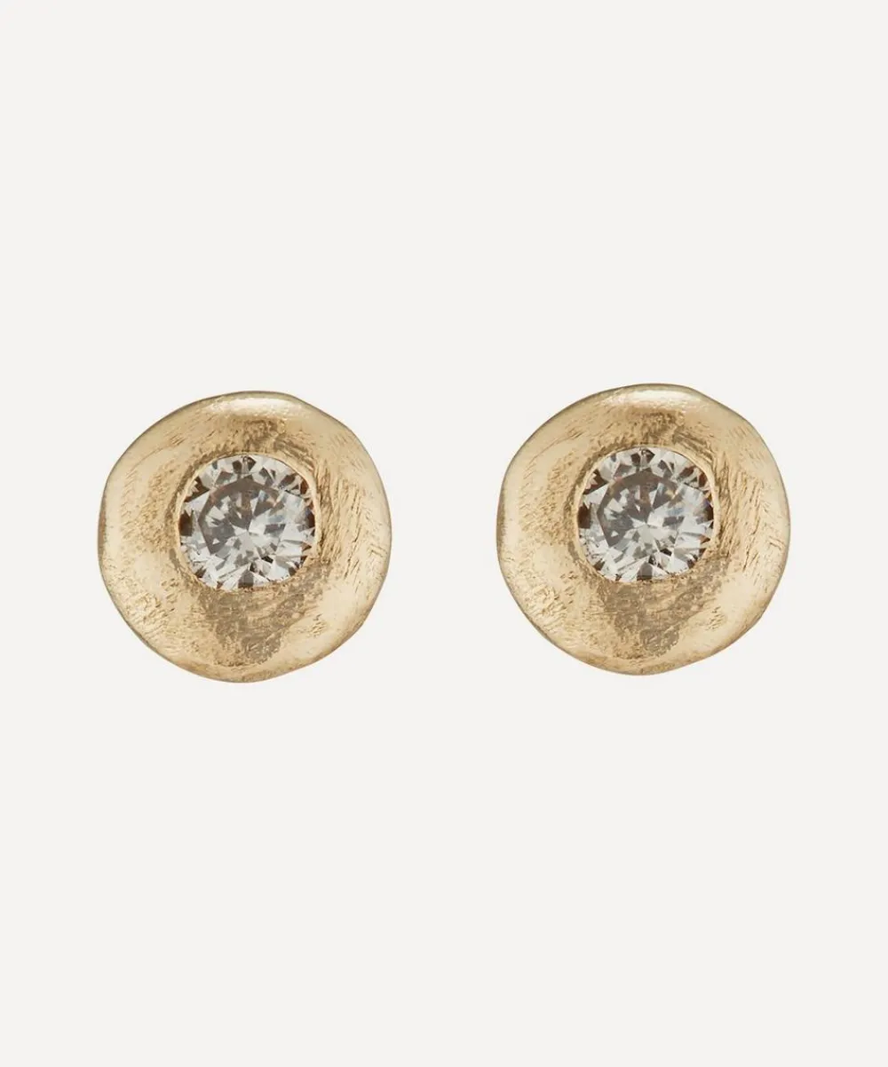 Ellis Mhairi Cameron Earrings|Earrings^14ct Gold LII White Diamond Mini Stud Earrings