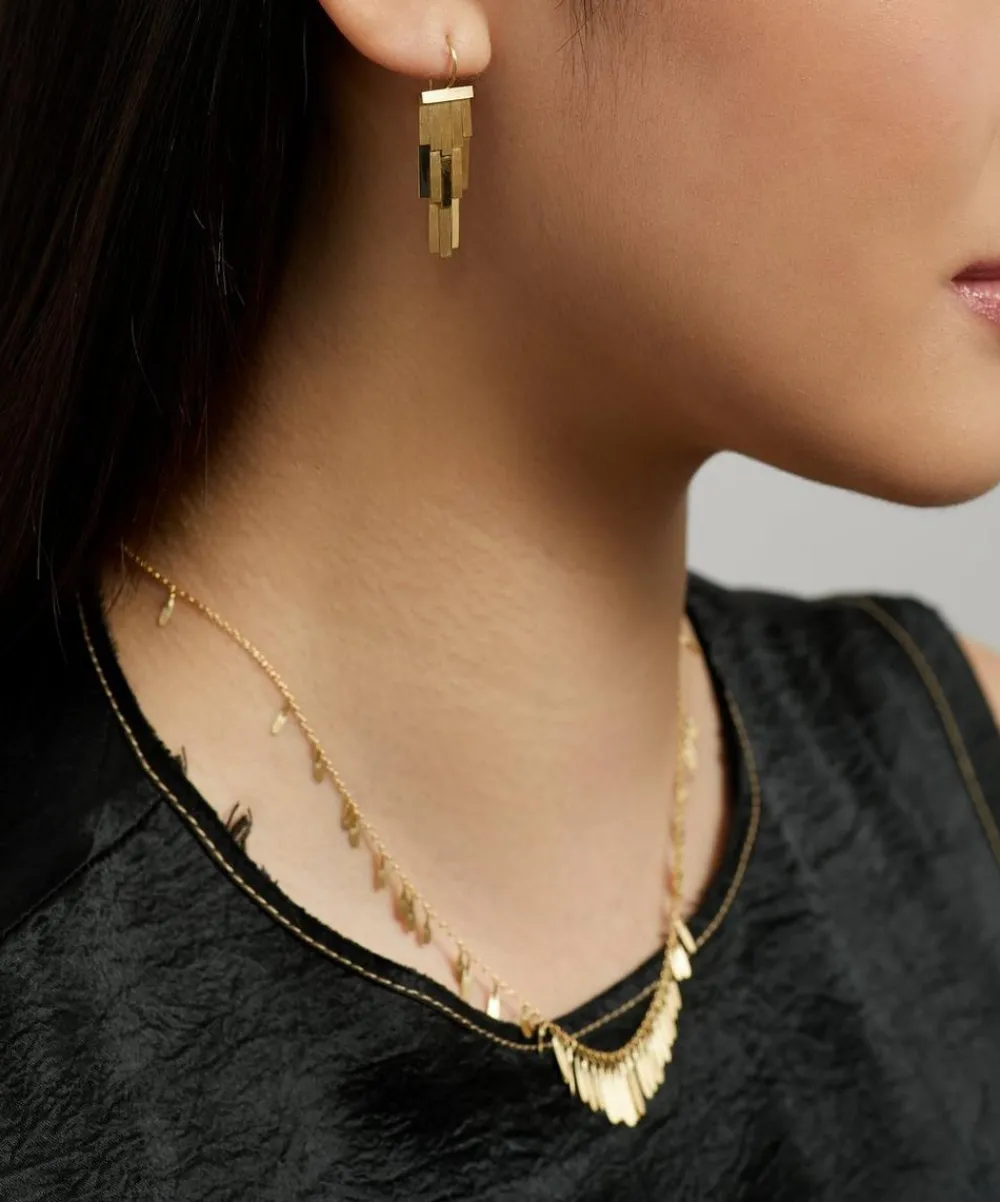 Sia Taylor Earrings|Earrings^18ct Gold Long Rainfall Drop Earrings