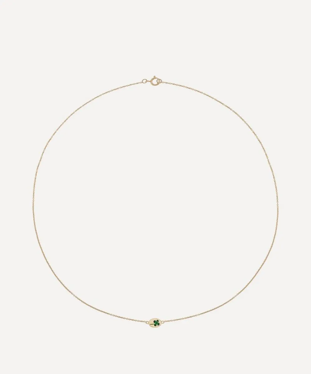 Anna + Nina Necklaces^14ct Gold Lucky Clover Necklace