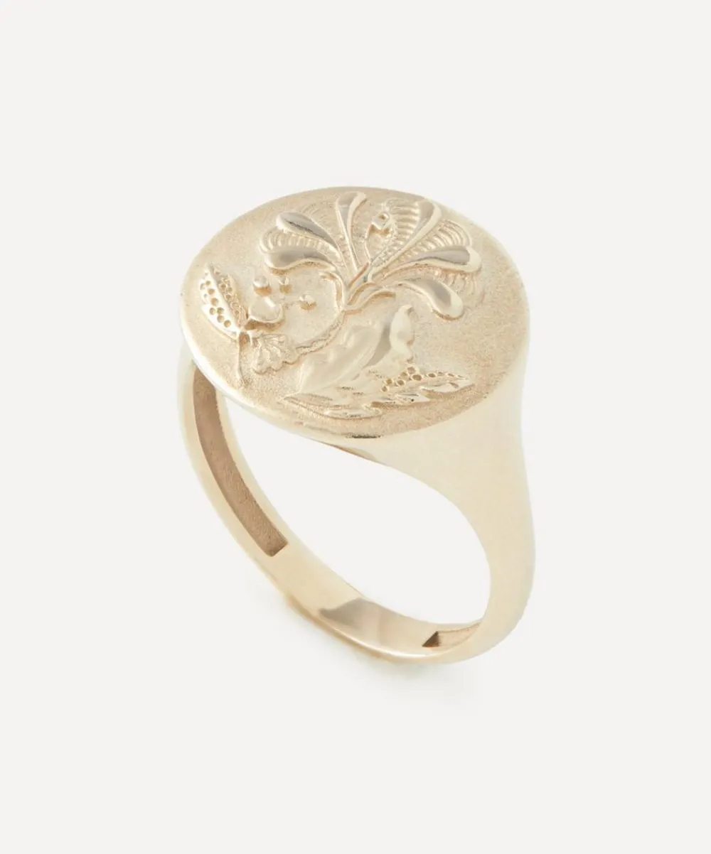 Liberty Rings|Rings^9ct Gold Mabelle Flower Signet Ring