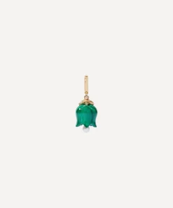 Annoushka Charms & Pendants|Charms & Pendants^18ct Gold Malachite and Pearl Tulip Charm