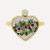 Kojis Rings|Rings^18ct Gold Micro Mosaic Rose Ring