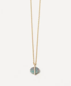 Melissa Joy Manning Necklaces|Necklaces^14ct Gold Micropave Diamond and Opal Pendant Necklace