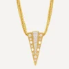 Kojis Charms & Pendants|Charms & Pendants^14ct Gold Mid-Century Abstract Diamond Pendant Necklace