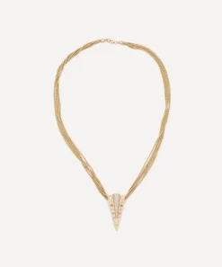 Kojis Charms & Pendants|Charms & Pendants^14ct Gold Mid-Century Abstract Diamond Pendant Necklace