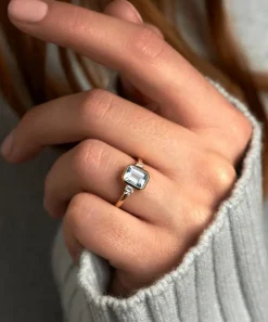 Dinny Hall Rings|Rings^18ct Gold Mila Aquamarine and Diamond Ring