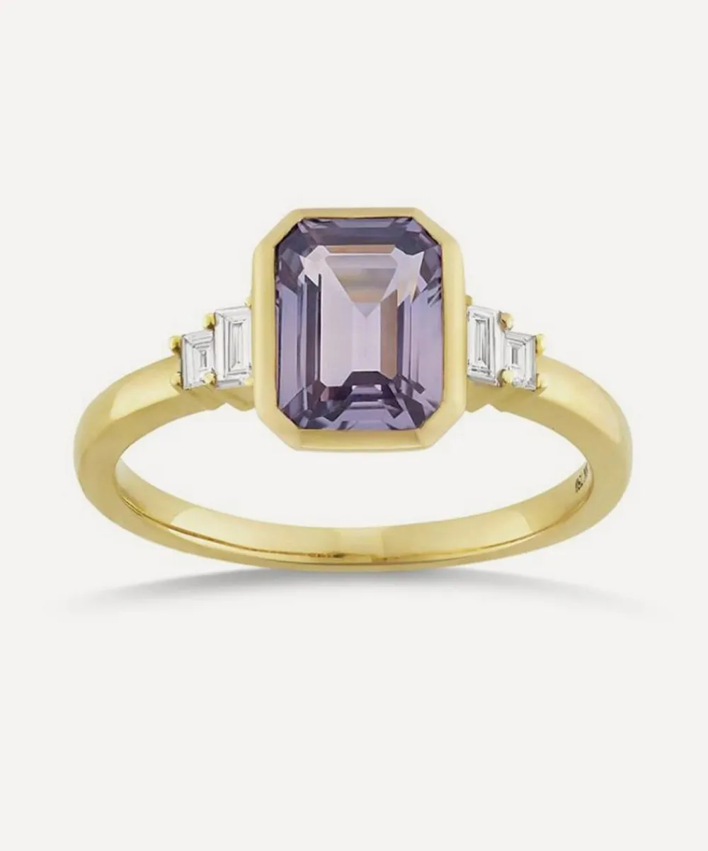 Dinny Hall Rings|Rings^18ct Gold Mila Lilac Sapphire and Diamond Ring
