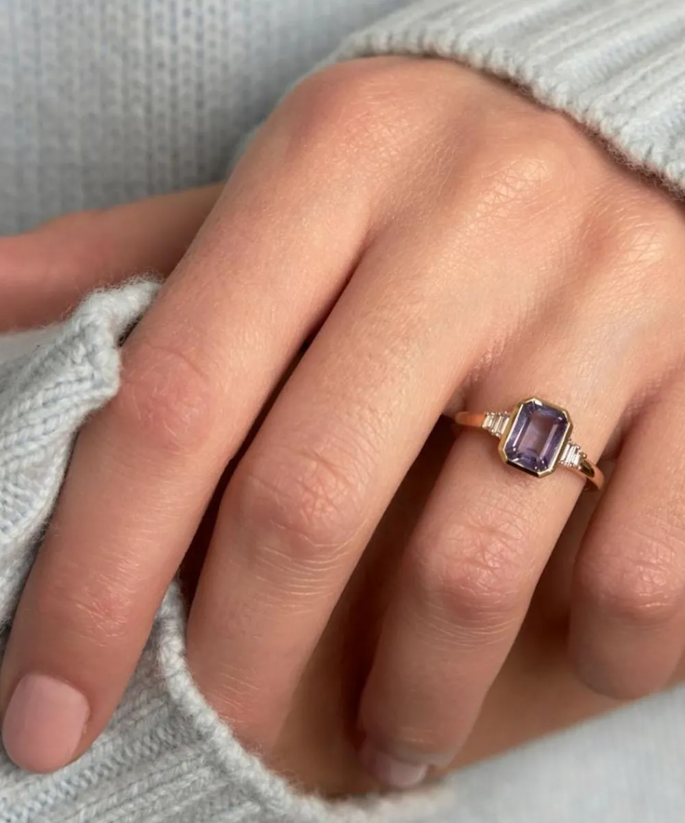 Dinny Hall Rings|Rings^18ct Gold Mila Lilac Sapphire and Diamond Ring