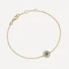 Astley Clarke Bracelets^14ct Gold Mini Icon Aura Emerald and Diamond Bracelet
