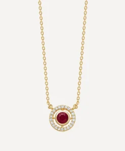Astley Clarke Necklaces^14ct Gold Mini Icon Aura Ruby and Diamond Pendant Necklace