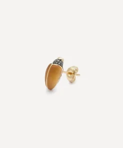 Bibi van der Velden Earrings|Earrings^18ct Gold Mini Scarab Citrine Stud Earring