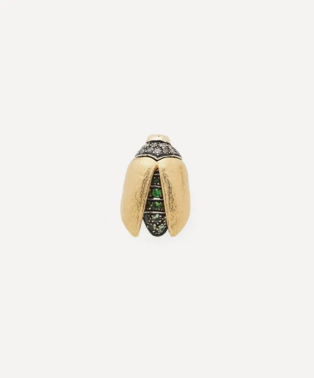 Bibi van der Velden Earrings|Earrings^18ct Gold Mini Scarab Fly Wing Stud Earring