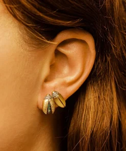 Bibi van der Velden Earrings|Earrings^18ct Gold Mini Scarab Fly Wing Stud Earring