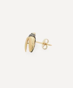 Bibi van der Velden Earrings|Earrings^18ct Gold Mini Scarab Fly Wing Stud Earring