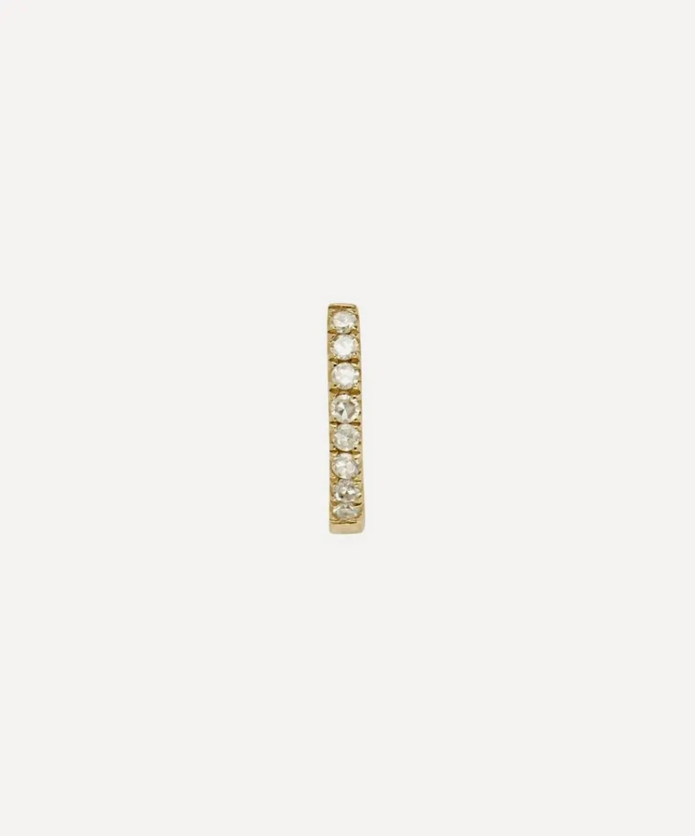 Roxanne First Earrings|Earrings^14ct Gold Mini Skinny Diamond Single Huggie Hoop Earring