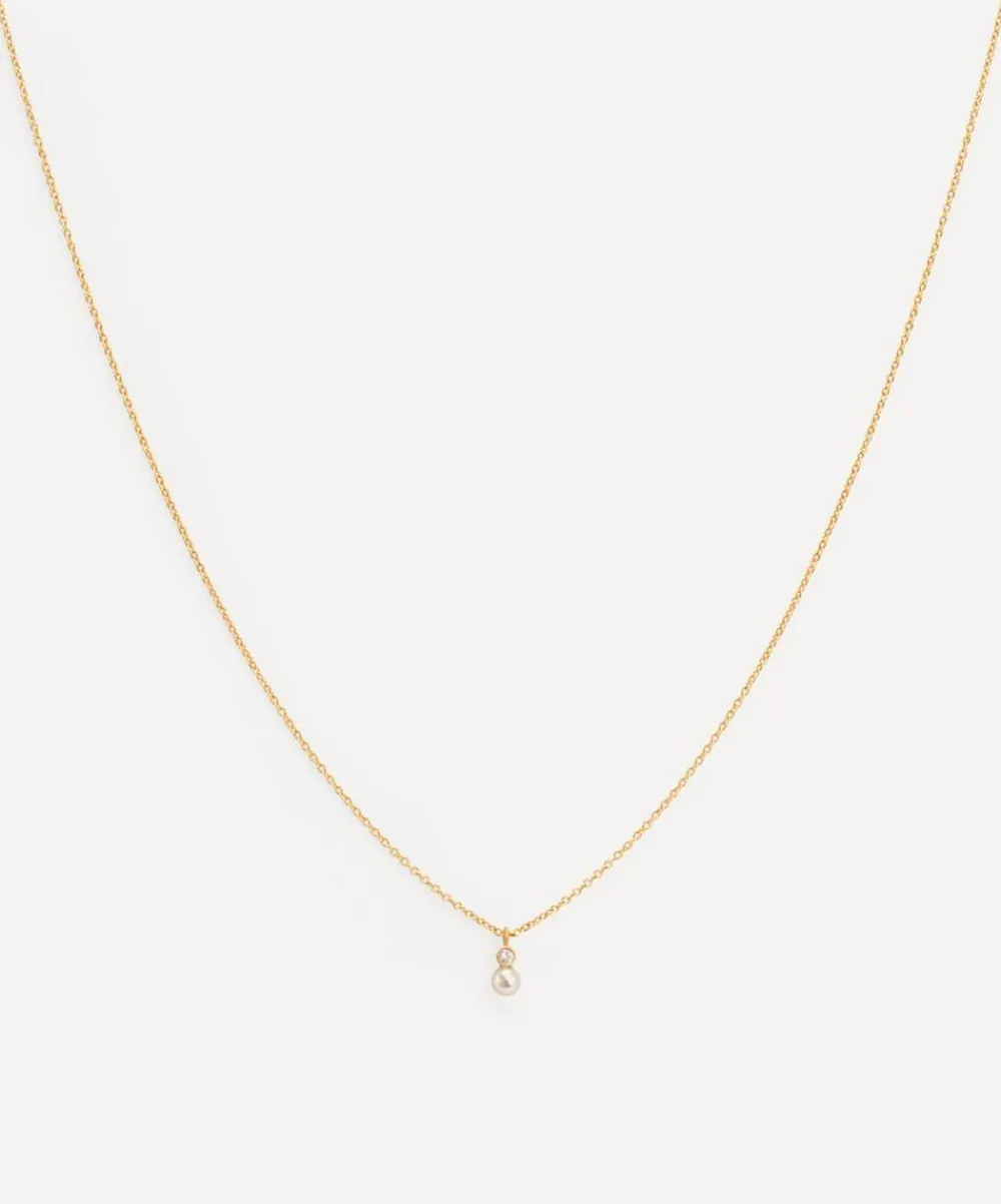 Satomi Kawakita Earrings|Earrings^18ct Gold Mixed Media Pearl and White Diamond Necklace