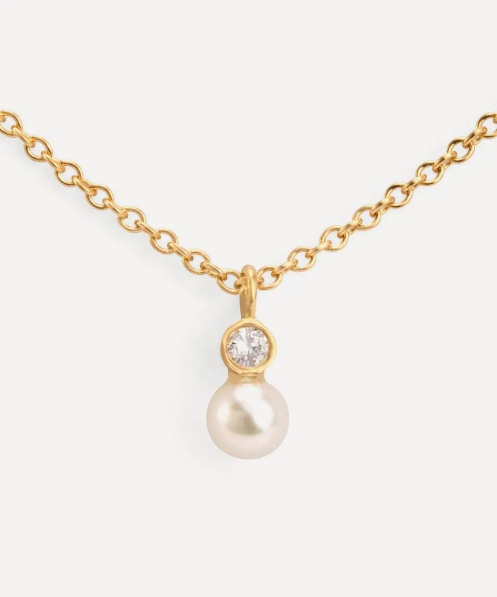 Satomi Kawakita Earrings|Earrings^18ct Gold Mixed Media Pearl and White Diamond Necklace