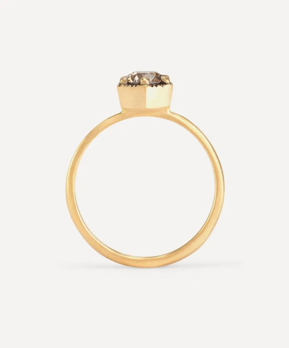 Satomi Kawakita Rings|Rings^18ct Gold 5mm Brown Diamond Hexagon Ring